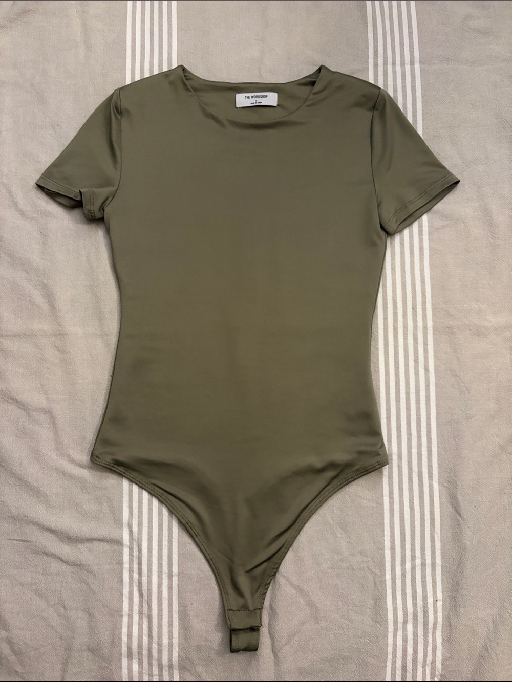The Workshop Olive Short-Sleeve Bodysuit